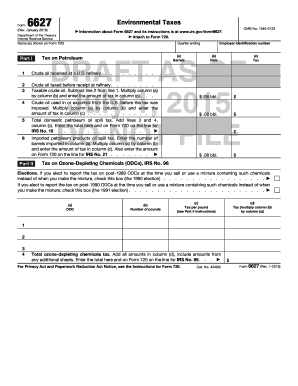 Form 6627 Environmental Taxes