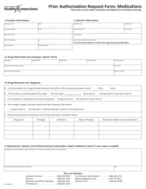 Prior Authorization Request Form: Medications