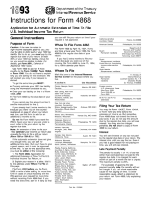 Instructions for Form 4868