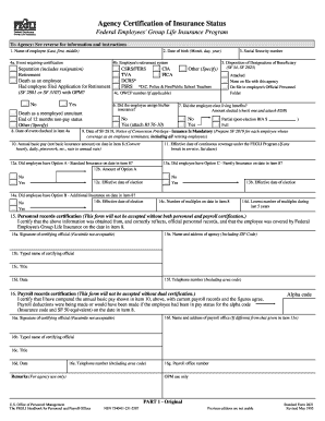 Agency Certification of Insurance Status