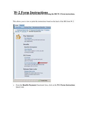 IRS W-2 Form Instructions