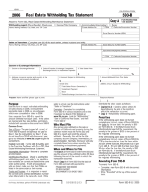 California Real Estate Withholding Tax Statement 593-B