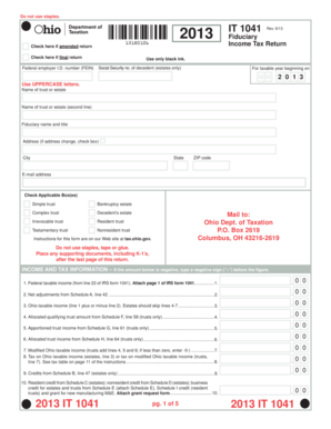 Ohio IT 1041 Fiduciary Income Tax Return
