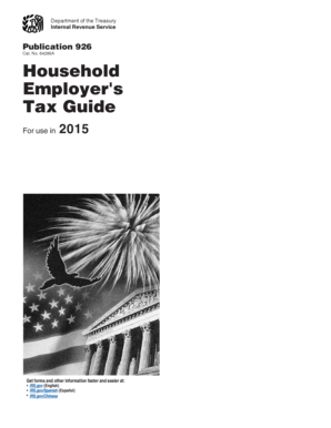 IRS Publication 926 Household Employment Tax Guide