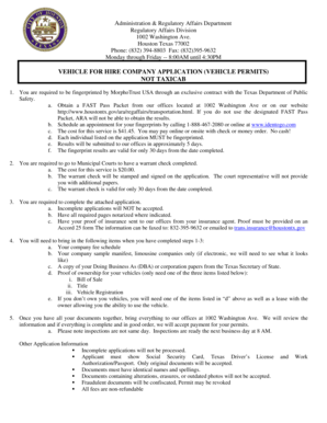 Vehicle for Hire Company Application