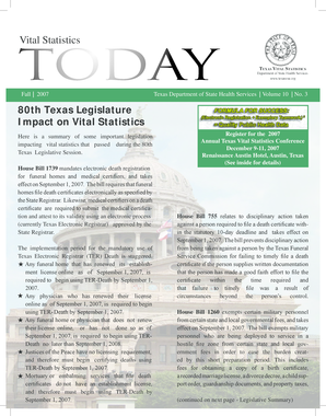 Texas Vital Statistics Conference Registration Form