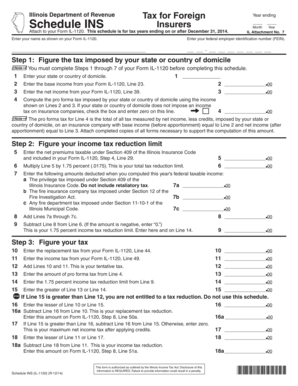 Illinois Schedule INS for Foreign Year