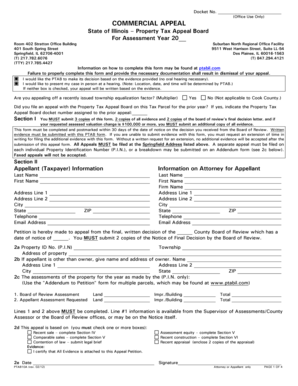 Illinois Property Tax Appeal Form