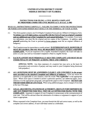 Civil Rights Complaint Form