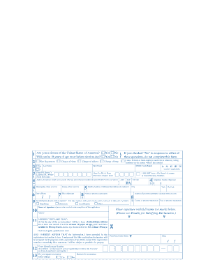 Pennsylvania Voter Registration Application
