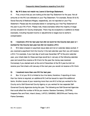 Form W-2 FAQ