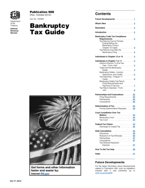 IRS Publication 908 Bankruptcy Tax Guide