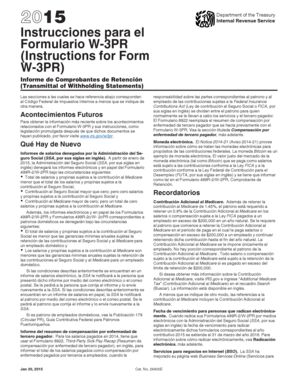 Instrucciones para el Formulario W-3PR