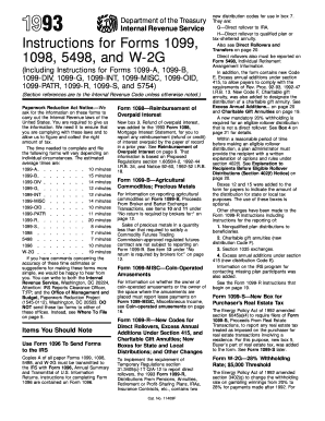 Instructions for Forms 1099