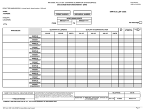 NPDES Discharge Monitoring Report