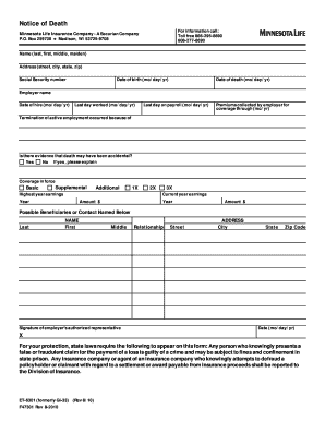Notice of Death