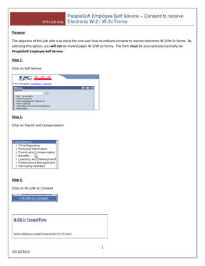 PeopleSoft W-2/W-2c Electronic Consent Form