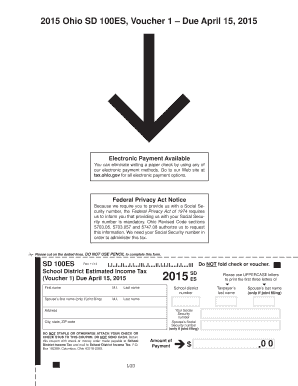 Ohio School District Estimated Income Tax Form