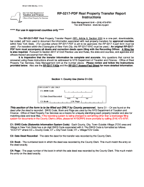New York Real Property Transfer Report