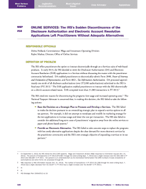 IRS Disclosure Authorization and Electronic Account Resolution Retirement Analysis