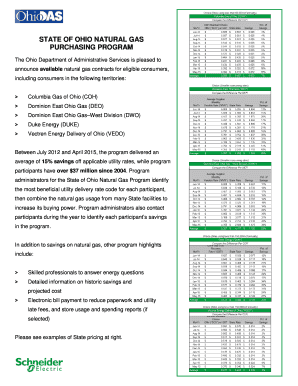 Ohio Natural Gas Purchasing Program Enrollment Form
