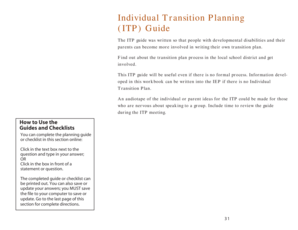 Individual Transition Plan Guide