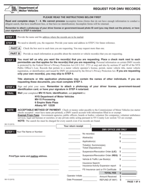 New York DMV Records Request Form