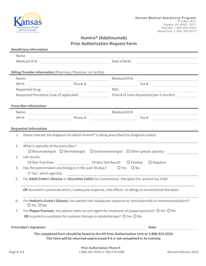 Humira Prior Authorization Request Form