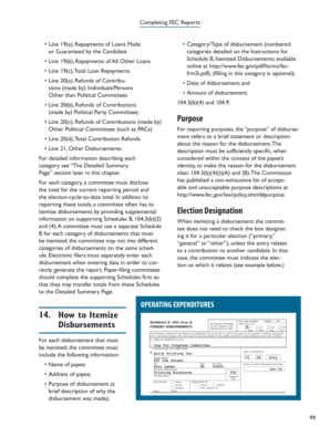 FEC Form 3 Itemized Disbursements