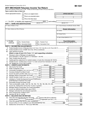 Michigan Fiduciary Income Tax Return
