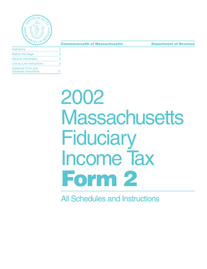 Massachusetts Fiduciary Income Tax Form 2
