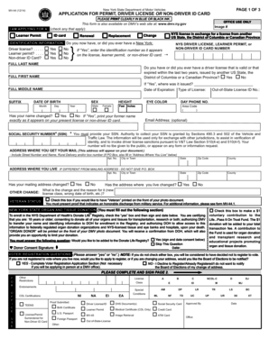 New York Driver License Application Form