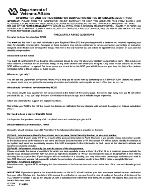 Notice of Disagreement Form