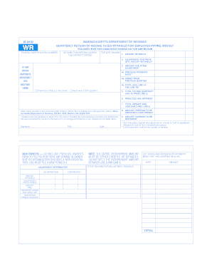 Massachusetts Quarterly Income Tax Withholding Return