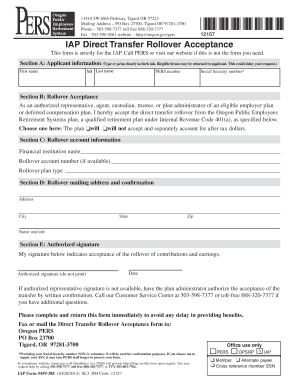 IAP Direct Transfer Rollover Acceptance