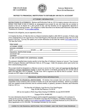 California IOLTA Account Notice
