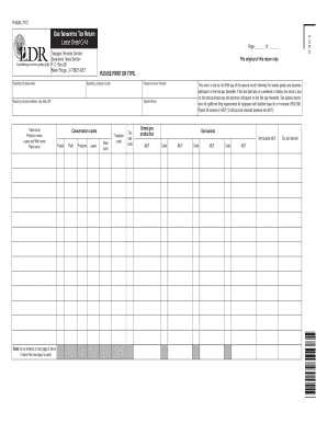 Louisiana Gas Severance Tax Return