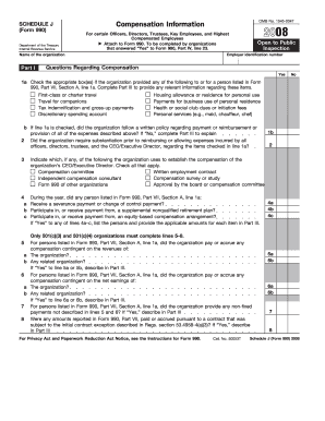 Schedule J Form 990 Compensation Information