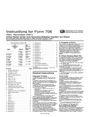 Form 706 US Estate Tax Return