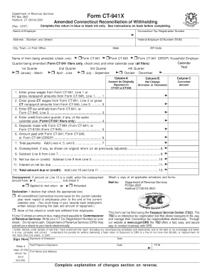 Amended Connecticut Reconciliation of Withholding