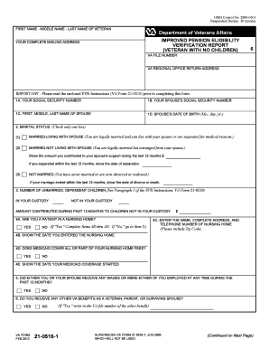 Veteran Pension Eligibility Verification Report
