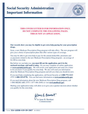 Application for Help with Medicare Prescription Drug Plan Costs