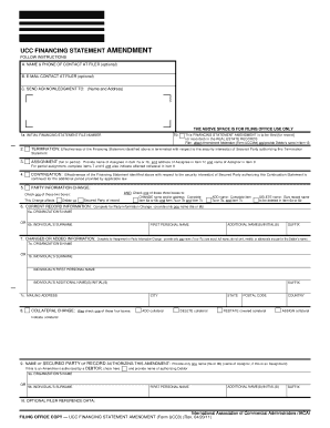 UCC Financing Statement Amendment