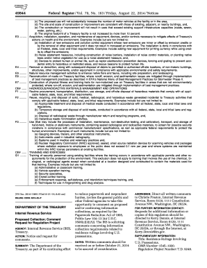 US Federal Register Notice
