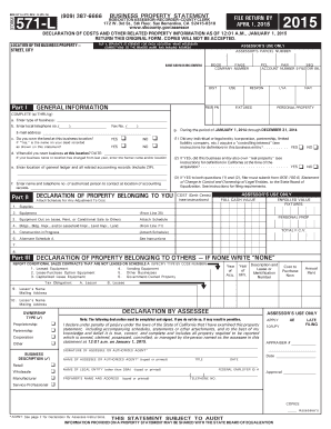 California Business Property Statement