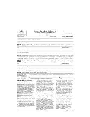 IRS Form 8308 Report of a Sale or Exchange of Certain Partnership Interests