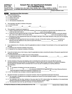 Schedule O Consent Plan and Apportionment Schedule