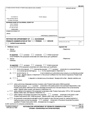 California Conservatorship Petition Form