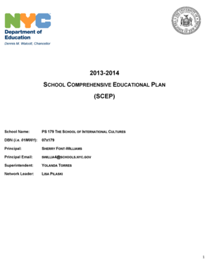 School Comprehensive Educational Plan