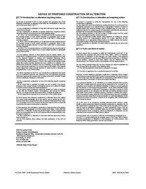 FAA Notice of Proposed Construction or Alteration